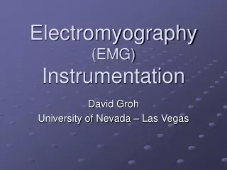 Electromyography  (EMG)  Instrumentation