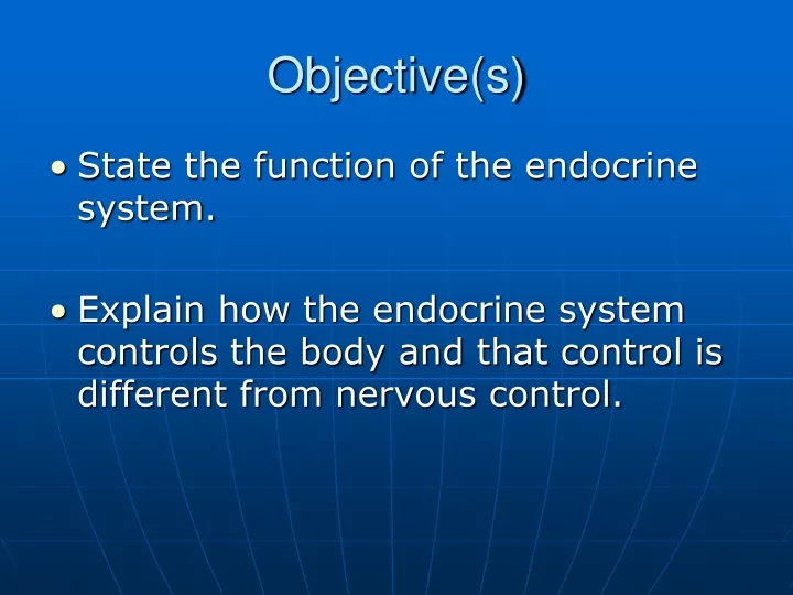 objective s