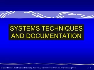 SYSTEMS TECHNIQUES AND DOCUMENTATION