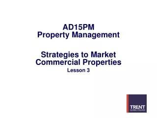 Strategies to Market  Commercial Properties