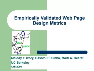 Empirically Validated Web Page Design Metrics