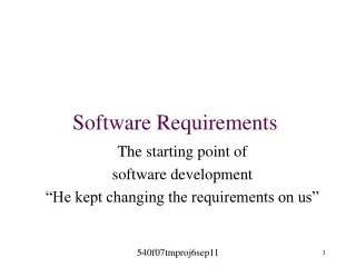 Software Requirements