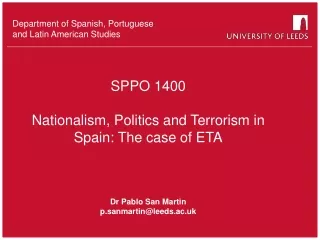 Department of Spanish, Portuguese  and Latin American Studies