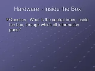 Hardware - Inside the Box