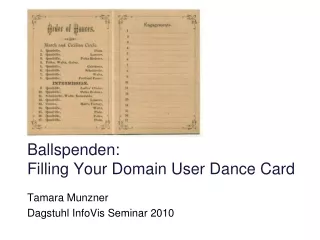 Ballspenden:  Filling Your Domain User Dance Card