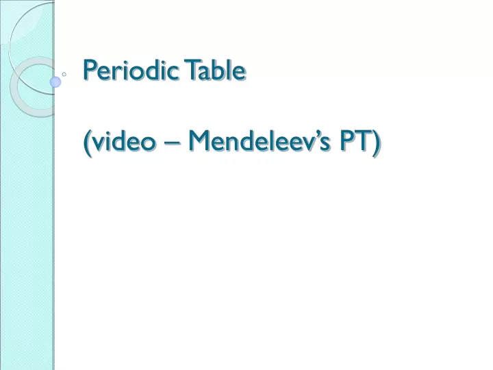 periodic table video mendeleev s pt