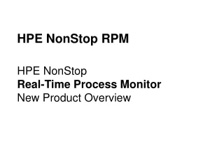 HPE NonStop RPM