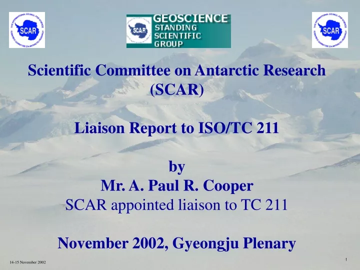 scientific committee on antarctic research scar