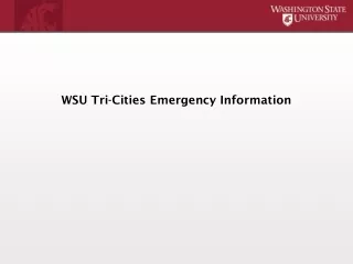 WSU Tri-Cities Emergency Information