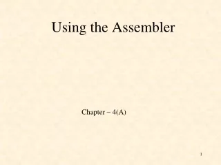 Using the Assembler