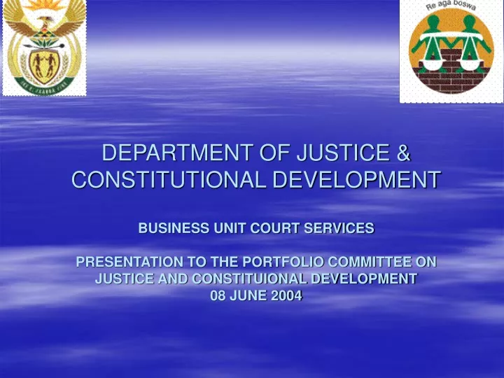 department of justice constitutional development
