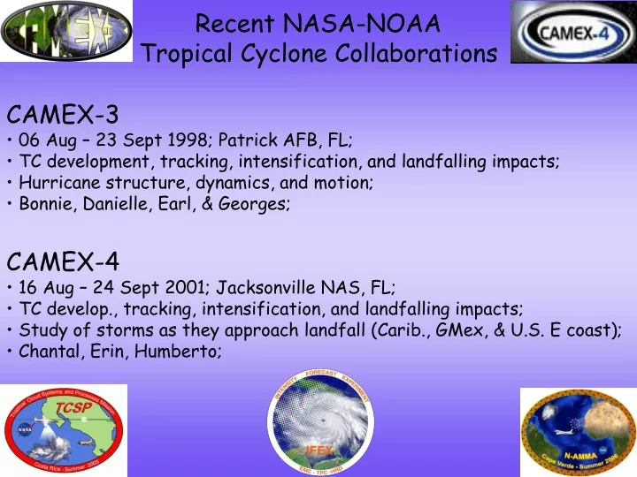 recent nasa noaa tropical cyclone collaborations