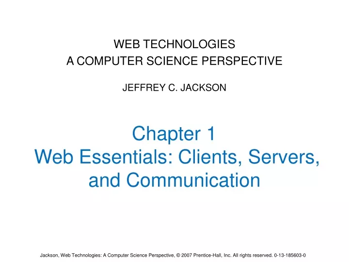 chapter 1 web essentials clients servers and communication