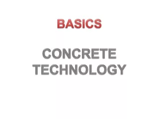 BASICS CONCRETE TECHNOLOGY