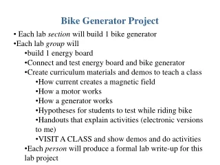 Bike Generator Project