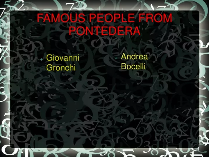 famous people from pontedera