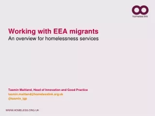 Working with EEA migrants An overview for homelessness services