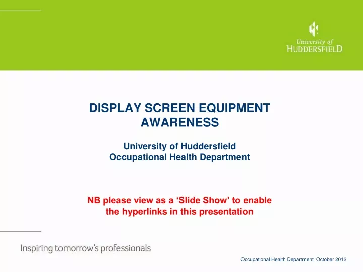display screen equipment awareness