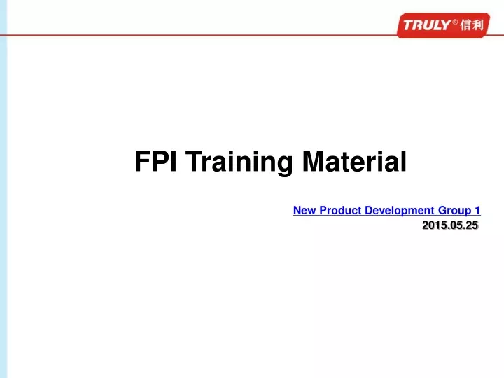 fpi training material new product development