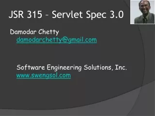 JSR 315 – Servlet Spec 3.0