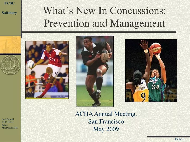 what s new in concussions prevention and management