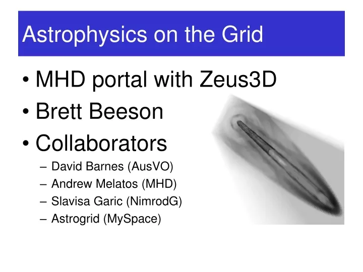 astrophysics on the grid