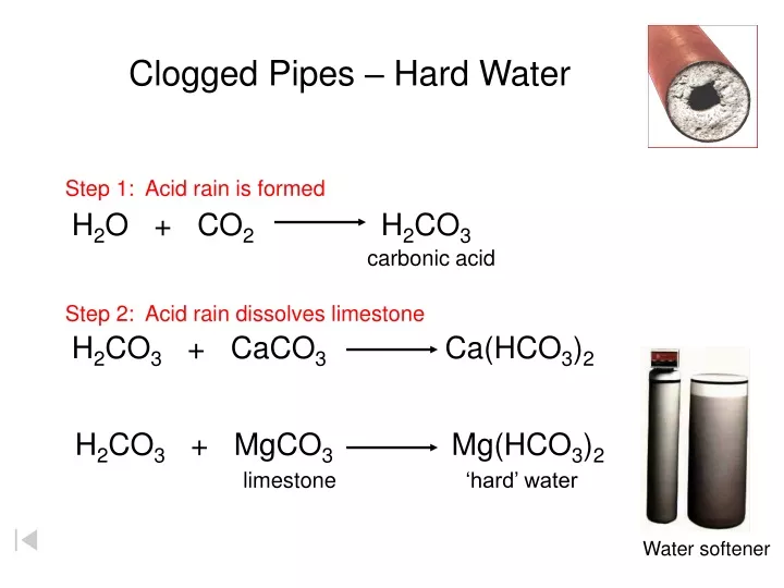 clogged pipes hard water