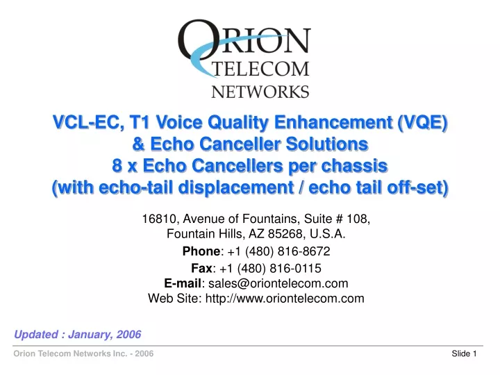 vcl ec t1 voice quality enhancement vqe echo