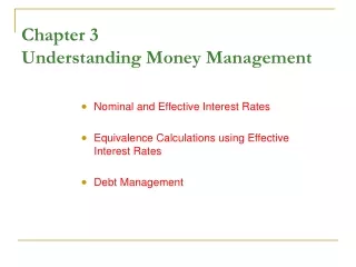 Chapter 3 Understanding Money Management
