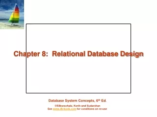 Chapter 8:  Relational Database Design