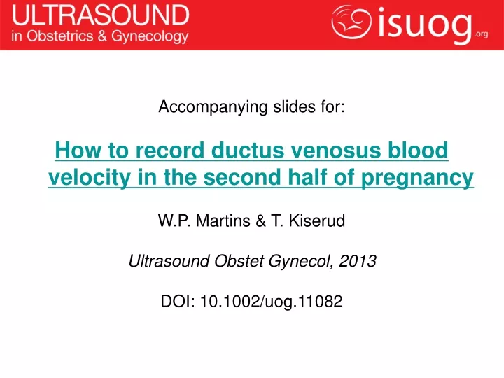 accompanying slides for how to record ductus