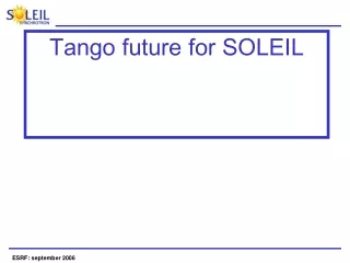 Tango future for SOLEIL