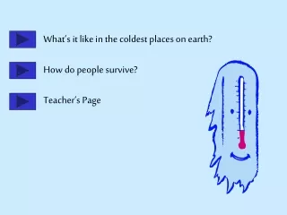 What’s it like in the coldest places on earth? How do people survive? Teacher’s Page