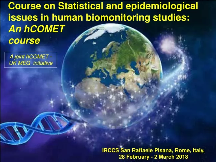 course on statistical and epidemiological issues