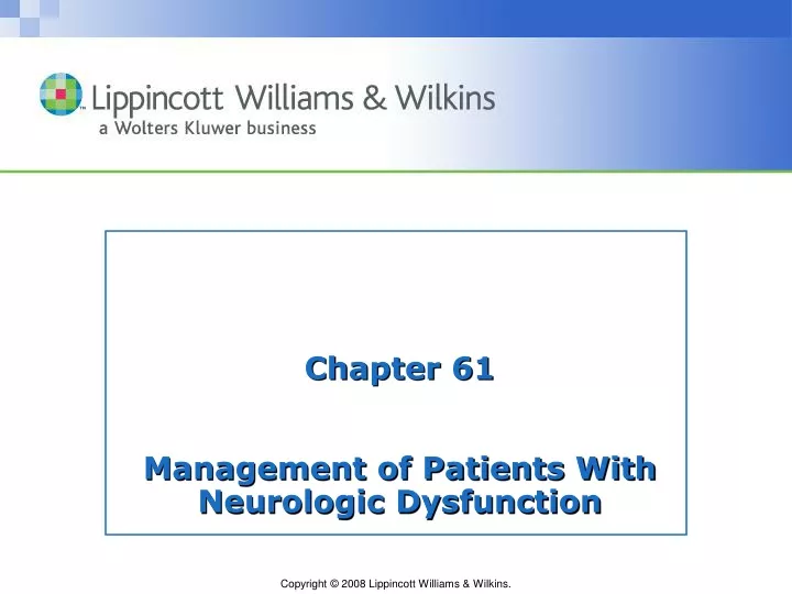 chapter 61 management of patients with neurologic dysfunction
