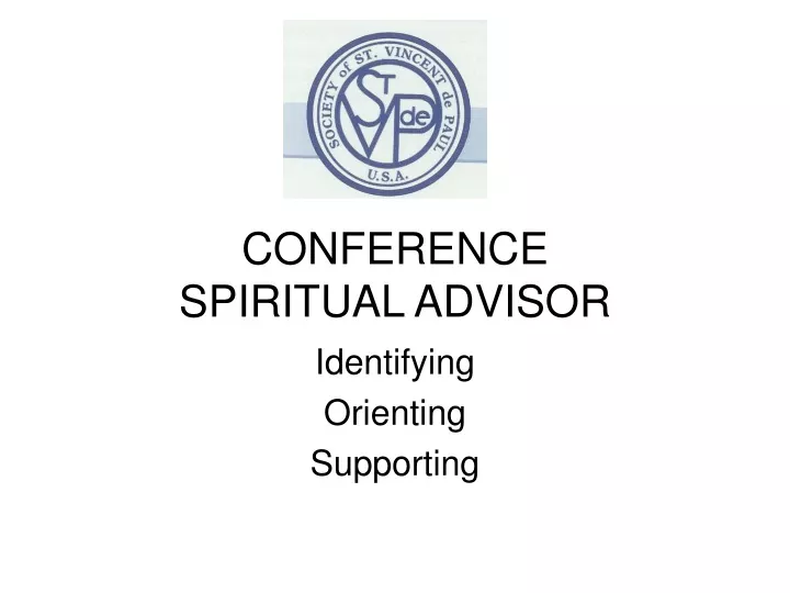 conference spiritual advisor