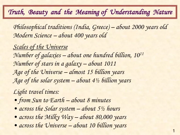 truth beauty and the meaning of understanding