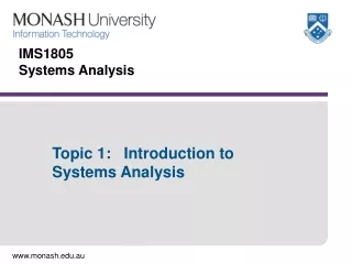 IMS1805 Systems Analysis