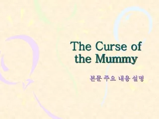 The Curse of the Mummy