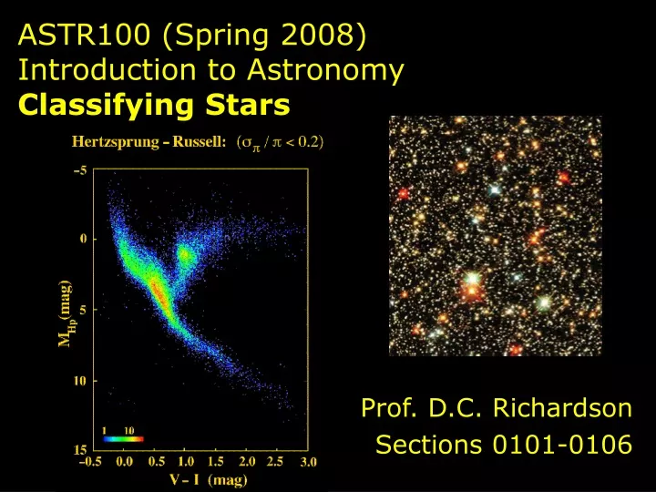 astr100 spring 2008 introduction to astronomy classifying stars