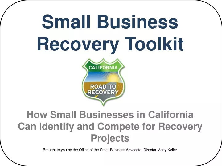 small business recovery toolkit how small