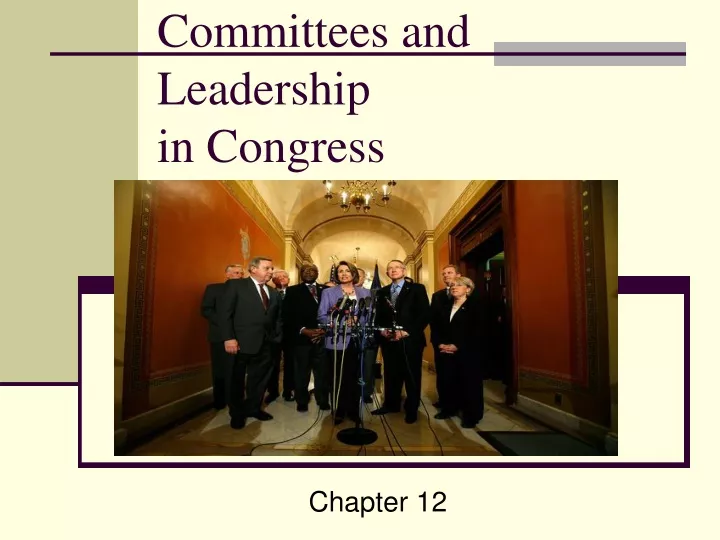 committees and leadership in congress