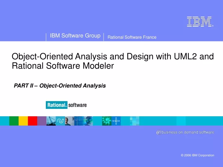 object oriented analysis and design with uml2 and rational software modeler