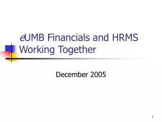 e UMB Financials and HRMS Working Together