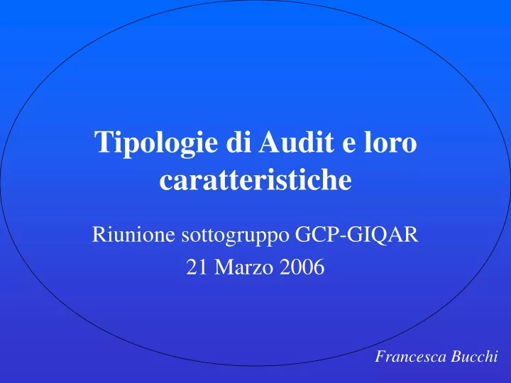 tipologie di audit e loro caratteristiche