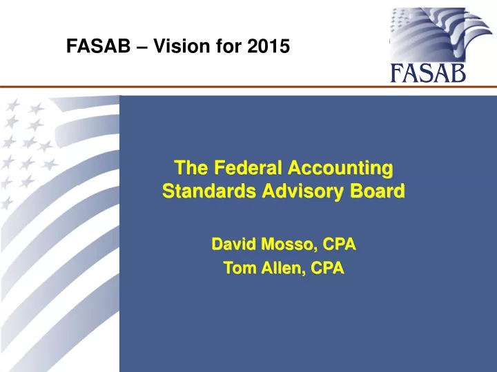 fasab vision for 2015