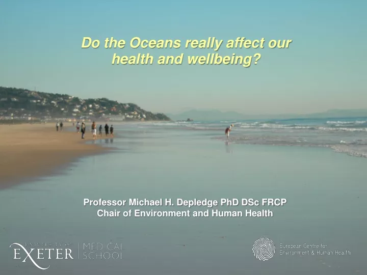 do the oceans really affect our health
