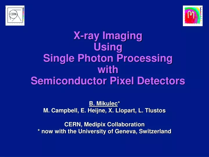 x ray imaging using single photon processing with