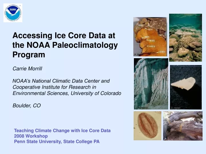 accessing ice core data at the noaa