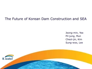 The Future of Korean Dam Construction and SEA
